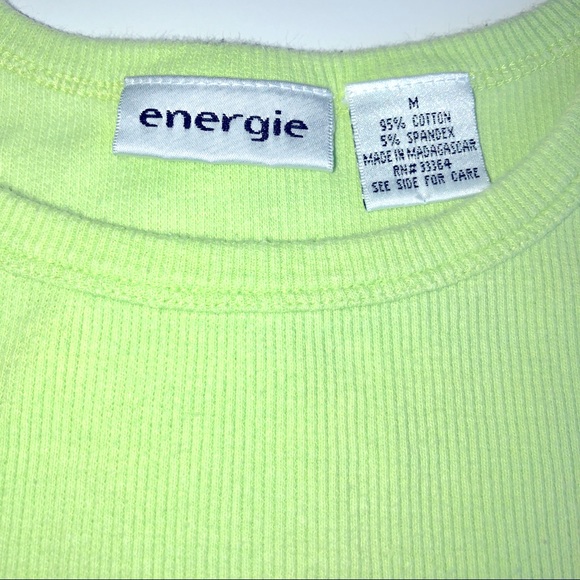 3/$10 ENERGIE Tank Top Cropped Medium Green Women’s - Picture 3 of 13